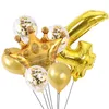 Rose Gold Sliver Princess Crown Folia Latex Party Balony Zestaw Happy Birthday Dostaw Dziecięce Dekoracje