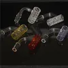 Smoking deep carving pattern quartz nail banger 18mm 14mm 10mm fully weld beveled edge quartz nails for glass bong dab oil rigs