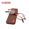 선글라스 Kaedek 얇은 프레임 직사각형 프레임 TR90 독서 안경 + 알루미늄 자기 케이스 접이식 노안 Eyeglasse + 1 1.5 2 2.5 3 3.5