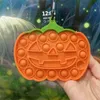 Halloween Pumpkin Shape Pioneer Toys Keychain Push Rainbow Desktop Puzzle Silicone Anti Stress Bubbles Board 7741163