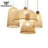 Pendelleuchten Vintage Küche Kunst Lichter Holz Korbgeflecht Südostbambus LED-Lampe Restaurant Persönlichkeit Loft hängend