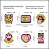 Broches Broches Bijoux Jaune Émail Broche Tv Robot Horloge Lèvres Buheart Badge Personnalisé Revers Jeans Chemise Sac Mode Cadeau Drop Delivery 7440358