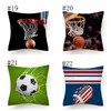Football Basketball Pillow Covers Polyester Throw Pillow Case Square Sofa Decorative Cushion Cover Home Decor Pillowcases 22 Designs BT1175