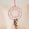 Dream Catcher Handmade Zroszony Piór Wisiorek DreamCatcher Home Decor Car Ornament Wall Wiszące LED Light DreamCatcher Ornament 12C3