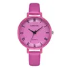 Relojes de pulsera 2022 Relojes para damas Moda Casual Mujeres Ginebra Rosa Banda de cuero Reloj de cuarzo Pequeño Bayan Kol Saati