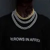 Women Gold Silver Color Bling Miami Iced Out Rapper Necklace For Men Hip Hop Cuban Link Chain Jewelry