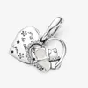 100% 925 Sterling Silver Cats & Hearts Dangle Charms Fit Original European Charm Bracelet Fashion Women Wedding Engagement Jewelry Accessories