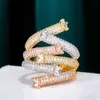 Godki 2021 Elegant Big Rhinestone Crystal Ring Kvinnor Vintage Luxury Bröllop Engagement Ringar Böhmiska Smycken