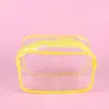 トラベルPVC化粧品バッグ女性透明クリアジッパーメイクアップバッグオーガナイザーバスウォッシュメイクアップトートハンドバッグケース