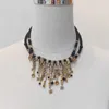 2021 Nowa marka biżuteria mody dla kobiet grube łańcuch impreza światła złota gwiazda Tassel Pearl Crystal C luksusowa marka1213091