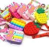 Party fidget leksaker sensory mode väska kid push bubble regnbåge anti stress pedagogiska barn och vuxna dekompression leksak