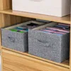 Clothing Storage Boxes organizer Polyester Fabric Clear Baskets Containers Bins Clothes toys books Organizer 211102