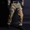 Tactical Trousers Outdoor Mountaineering Fishing Training Waterproof Camouflage Men Cargo Pants Splicing Military Pants H1223