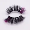 Color Eyelash Mink 3D Fake Lashes Natural Long 25mm Colored Lash Eyelashes Party Makeup Kit Colorful False Eye Lashes Wholesale