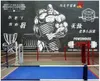 Anpassad foto tapet 3D Gym väggmålningar tapeter modern muskel retro plank sport fitness klubb bild vägg bakgrund vägg papper dekoration