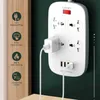 Ldnio Quick Charge 3.0 Power Strip Switch Switch Writector 2M تمديد كابل متعدد منافذ التوصيل 4 مآخذ منافذ شحن USB