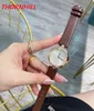 Casual small Dial Face Womens watches 26mm Black Brown Red Leather strap Wristwatch Famous High Quality Women Dress Hour