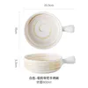 Dinnerware Sets Nordic With Handle Bowlhome Tableware Baking Bowl Ceramic Personality Oven Special Baked Rice Plate