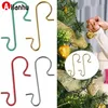 50 sztuk Christmas Ornament Metalowe Haki w kształcie uchwyterzy Choinki Ball Wisiorek Wiszące Dekoracji ERVV