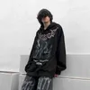 felpa con cappuccio stampata hip-hop da uomo felpe con cappuccio da bombardamento rock da strada europeo americano punk Harajuk indossano top 210526