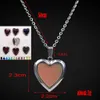 Perle dell'umore Ciondolo in metallo in acciaio inossidabile con scatola a forma di cuore collana fai-da-te