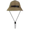 Nowy styl kubełkowy kapelusz składany fisherman czapki unisex na świeżym powietrzu Sunhat wędrówki Wspinaczka na plażę czapki rybackie Regulowane mężczyźni narysuj czapkę sznurkową