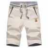 Sommar solid casual shorts män mode märke manlig utomhus bomullsman bermuda beach 5xl 210629