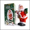 Fête Décoration Événement Fournitures Festive Maison Jardin Cadeaux De Noël Hanche Secouant Avec Musique Père Noël Forme Poupée Électrique Jouets Drop Deliv