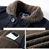 Chaquetas de invierno para hombre Cachemira Casual Algodón Fleece Bomber Jacket Moda de alta calidad Abrigos cálidos Marca Plus ropa de terciopelo 210927