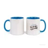 Ventes chaudes Blank Sublimation Tasse en céramique couleur poignée Couleur à l'intérieur de la tasse vierge DIY Transfert Chaleur Presse Impression tasse d'eau Sea Shipping T9I001159