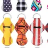 Neoprene Lipstick Keychain Chapstick Holder Christmas Prints Chapsticks Wrap Key Ring Sleeve Holder 73 Designs Party Favor 231 S21049939