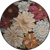3D fleurs imprimé tapis rond doux tapis pour salon anti-dérapant tapis chaise tapis de sol pour la décoration intérieure 210317