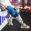 Męskie spodnie haremki spodnie na co dzień biegaczy męskie spodnie Harajuku techwear Hip Hop multi-pocket Cargo spodnie męskie Patchwork Streetwear X0615