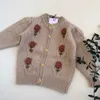 Baby meninas blusas 2021 AW Winter Koko ** Marca Toddler Cardigan Cardigan Irmãs Florais Cute Top Roupas Crianças Outwear Y1024