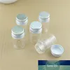 24 pcs / lote 30 * 50mm 20ml cute garrafas pequenas tampas de alumínio vidro minúsculo frascos frascos transparentes frascos de perfume