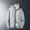 2021 Men Autumn Jacket Ultra Light Thin 90% White Duck Down Jackets Casual Portable Spring Coat for Men Down Parkas G1108