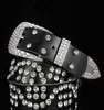 simon genuine leather men bling belts with rhinton012343919572