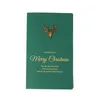 Det senaste 10.5x17.2cm Folding Hot Stamping Greeting Card Jul och nyårskort, många stilar att välja mellan, support anpassning