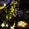 Strängar 10m 80LEDS 3 Batteridriven stjärnaformad tema LED -sträng Fairy Lights Christmas Holiday Wedding Decoration Party Lighting