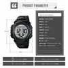 Skmei Dual Time Sport Watch Mens Fitness LED Backlight Digital relógios de pulso Mens 10 anos bateria despertador Reloj Hombre 1562 Q0524