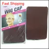 Deluxe Wig Cap 24 jednostki 12 bags Hairnet do robienia peruki Czarna brązowa wkładka do pończoch snood nylon qylihj topscissors