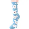 5 Pairs Women Cartoon Socks Solid Color Shiba Inu Beagle Pug Pattern Cotton Sock Women's Ladies Color Puzzle Happy Socks Female 211204