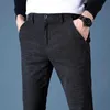 2020 New High Quality Pants Men Fashion Casual Pants Men Straight Business Suit Trousers brand Mens Pants Size 38 Y0927