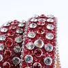 B￤lten R￶d strassb￤ltet Western Cowboy Bling Pu Faux Leather Diamond Studded Crystal for Woman Man 3,8 cm