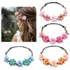 Baby Flower Headband Elastic Headbands For Women Girl Kids Seaside Resort Hairband Toddler Rattan Wreath Vocation Photo Props