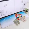 Kissen/Dekokissen PEIYUAN Digitaldruck Schneeflocke und Schneemann Flanell Fußmatte Schlafzimmer Teppiche Küchenteppiche Wohnzimmer Fußmatten