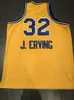 Legendary Game Roosevelt Dr. J Julius Erving Yellow Jersey broderi Anpassad Alla namn nummer XS-5XL 6XL