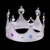 Cosplay King Queen Crown Party Hats Tire Prince Princess Crowns Birthday Party Hat Gold Silver 2 Färger med OPP -väskor 8 Färger FWE1397281