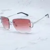 대형 림없는 빈티지 유리 남성 디자이너 브랜드 여성 선글라스 큰 사각 선글라스 카터 그늘 안경