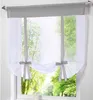 Modern Short Kitchen Tulle for Living Room Divider Home Transparent Sheer Curtain Drapes Window Voile